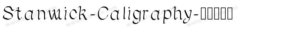 Stanwick-Caligraphy字体转换