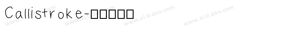 Callistroke字体转换