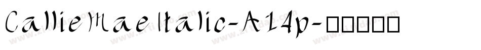 CallieMaeItalic-A14p字体转换