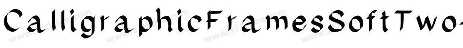 CalligraphicFramesSoftTwo-e59O字体转换