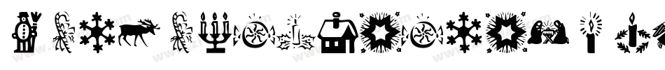 KrChristmasCandles-D06D字体转换