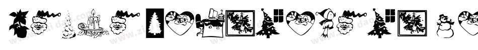 KrChristmasFrames-3RWp字体转换