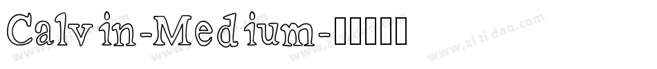Calvin-Medium字体转换