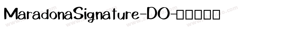 MaradonaSignature-DO字体转换