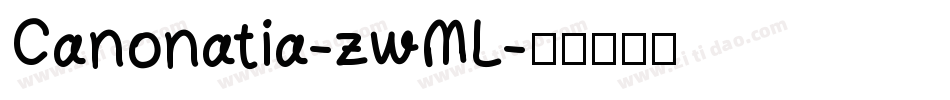 Canonatia-zwML字体转换
