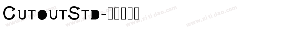 CutoutStd字体转换