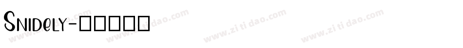 Snidely字体转换