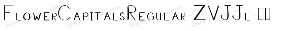 FlowerCapitalsRegular-ZVJJl字体转换