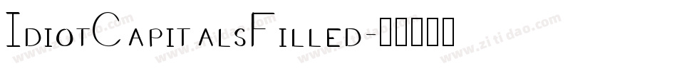 IdiotCapitalsFilled字体转换