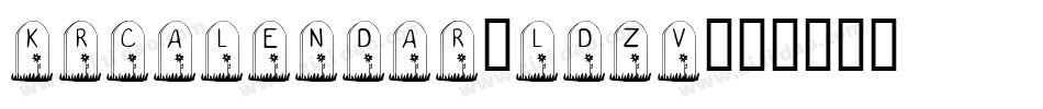 KrCalendar-ldzV字体转换