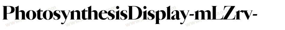 PhotosynthesisDisplay-mLZrv字体转换