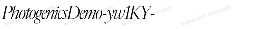 PhotogenicsDemo-yw1KY字体转换