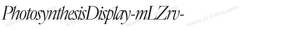 PhotosynthesisDisplay-mLZrv字体转换