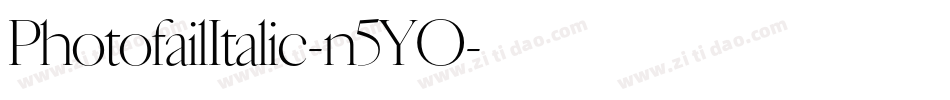 PhotofailItalic-n5YO字体转换