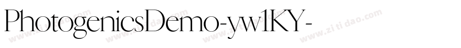 PhotogenicsDemo-yw1KY字体转换