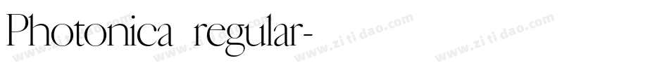 Photonica_regular字体转换