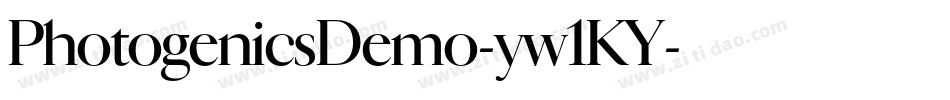 PhotogenicsDemo-yw1KY字体转换