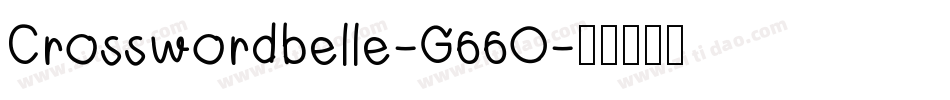 Crosswordbelle-G66O字体转换