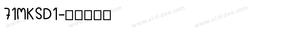 71MKSD1字体转换