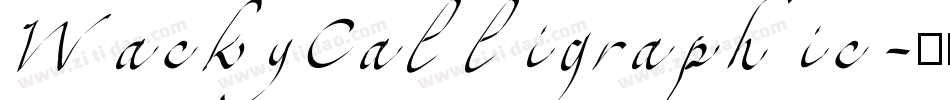 WackyCalligraphic字体转换