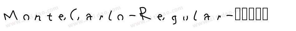 MonteCarlo-Regular字体转换