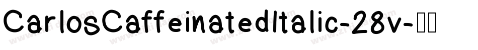 CarlosCaffeinatedItalic-28v字体转换