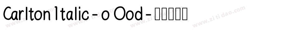 CarltonItalic-oOod字体转换