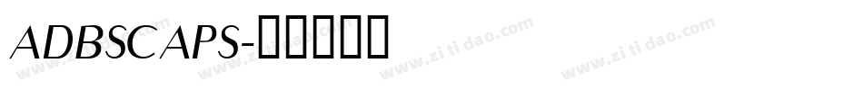 adbscaps字体转换