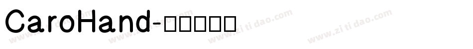 CaroHand字体转换