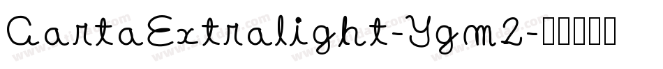 CartaExtralight-Ygm2字体转换