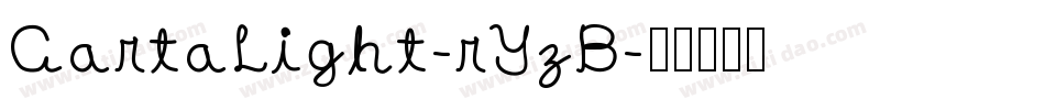 CartaLight-rYzB字体转换