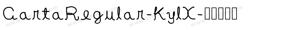 CartaRegular-KylX字体转换