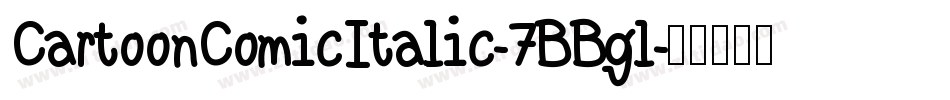 CartoonComicItalic-7BBgl字体转换
