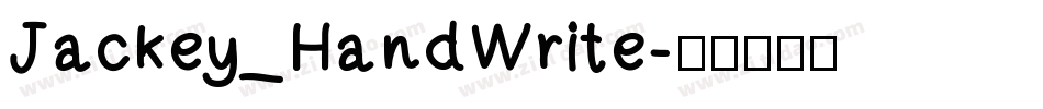 Jackey_HandWrite字体转换