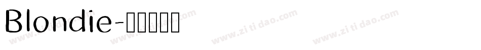 Blondie字体转换
