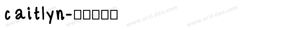 caitlyn字体转换