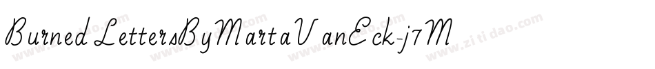 BurnedLettersByMartaVanEck-j7M9字体转换 BurnedLettersByMartaVanEck-j7M9字体转换
