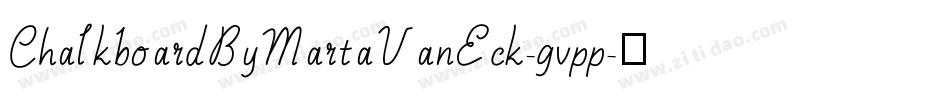 ChalkboardByMartaVanEck-gvpp字体转换