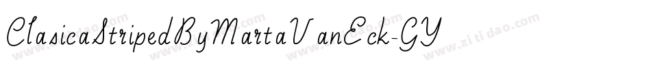 ClasicaStripedByMartaVanEck-GYga字体转换