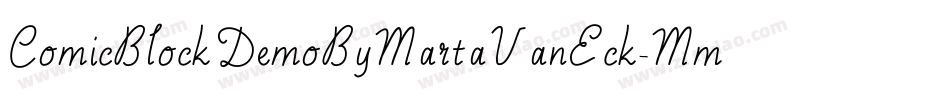 ComicBlockDemoByMartaVanEck-MmYJ字体转换