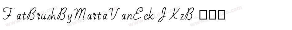 FatBrushByMartaVanEck-JKzB字体转换