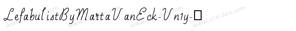 LefabulistByMartaVanEck-Vn1y字体转换