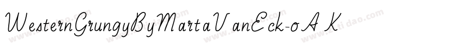 WesternGrungyByMartaVanEck-oAKB字体转换