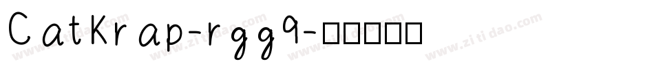 CatKrap-rgg9字体转换