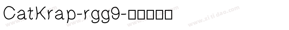 CatKrap-rgg9字体转换