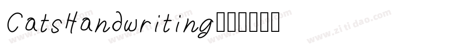 CatsHandwriting字体转换