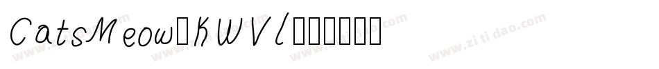 CatsMeow-KWVl字体转换