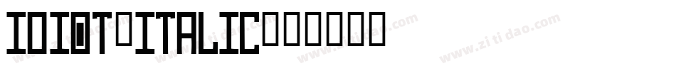 Idiot-Italic字体转换