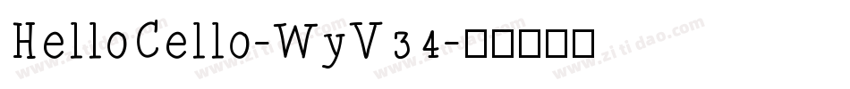 HelloCello-WyV34字体转换