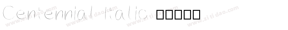 Centennial-Italic字体转换